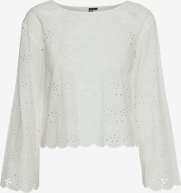 PIECES - Blusa 'ARMORINE' en blanco: frente