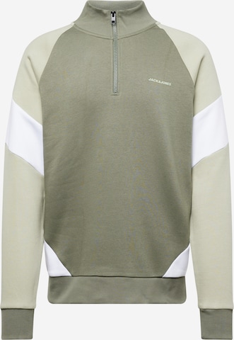 Sweat-shirt 'PARKER' JACK & JONES en vert : devant