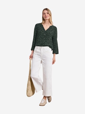 Camicia da donna 'Splitneck w knot detail AOP 346643' di STREET ONE in verde