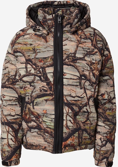 HUGO Jacke 'Bironto' in dunkelbraun / taupe / dunkelorange / schwarz, Produktansicht