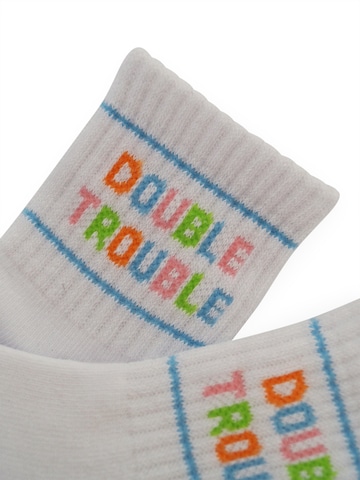 Pippa & Piet Socks 'Double Trouble' in White