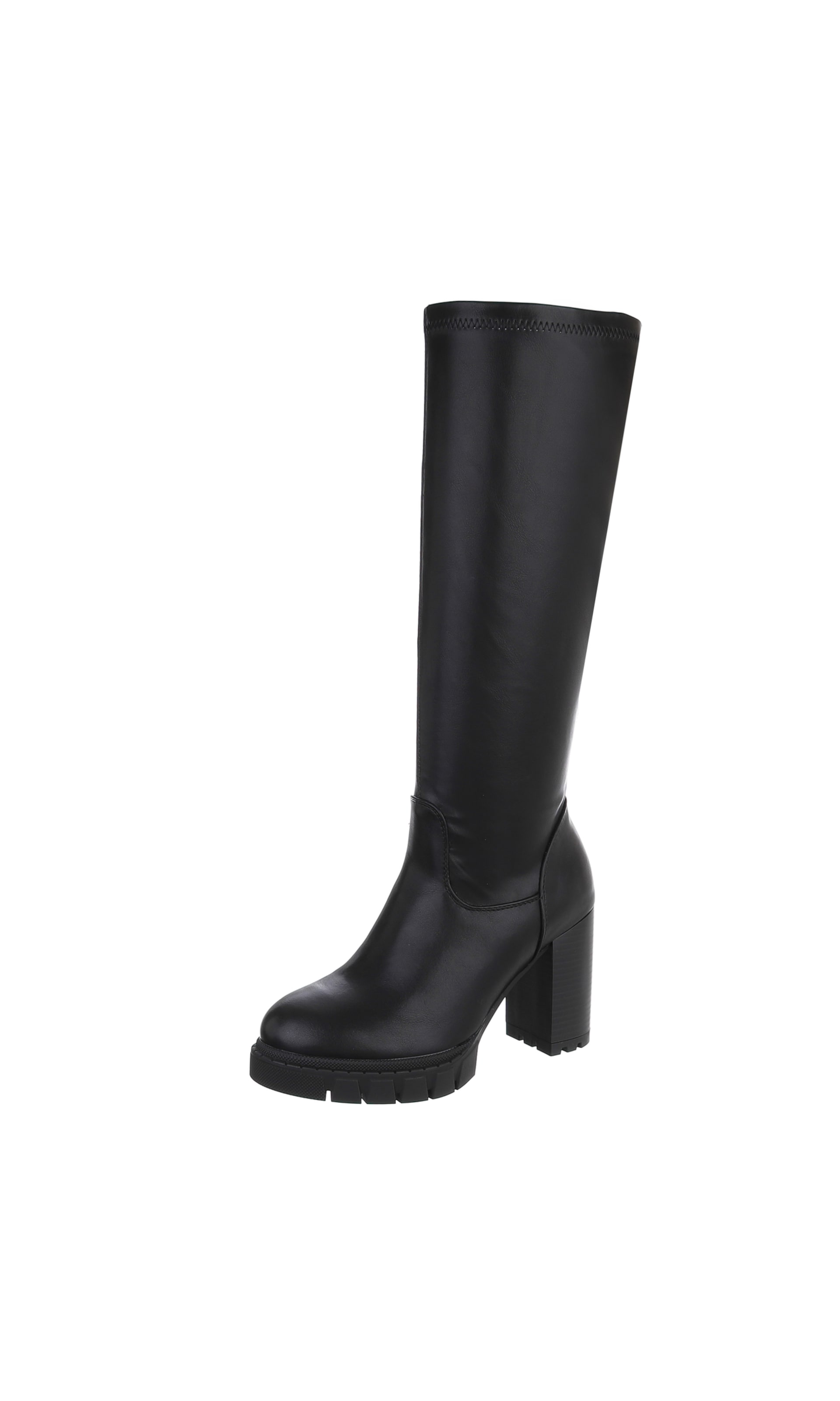 Ital-Design Stiefel in Schwarz: Vorderseite
