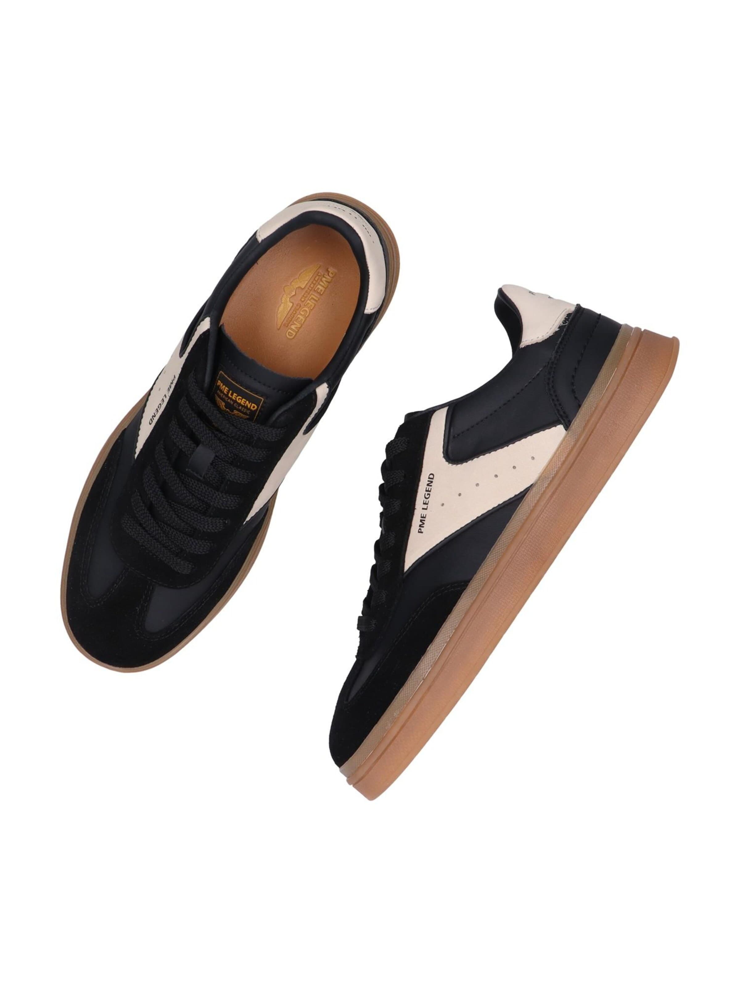 PME Legend Låg sneaker 'Hauler sneaker in leather and suede' i svart