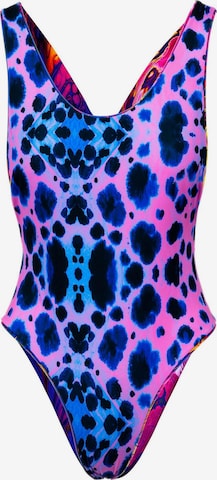 Kalaia Badeanzug 'Racer Back Reversible Swimsuit' in Lila: Vorderseite