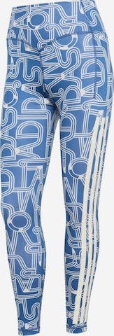 ADIDAS PERFORMANCESkinny Sportske hlače 'FARM' - plava boja: prednji dio