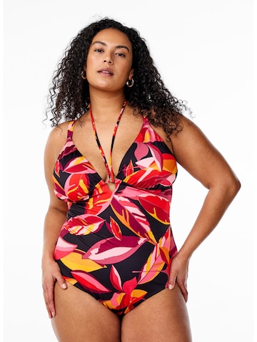 Costume intero 'Syrsa' di Swim by Zizzi in colori misti: frontale