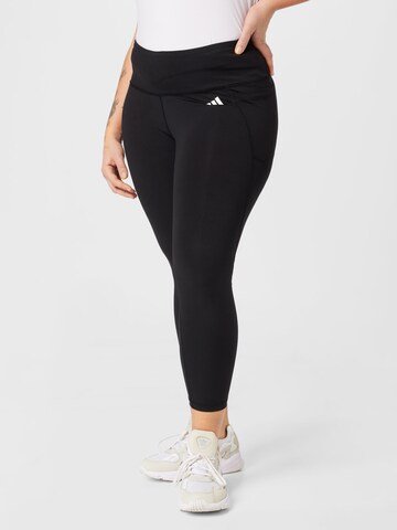 ADIDAS PERFORMANCE Regular Workout Pants 'Optime Stash ' in Black: front