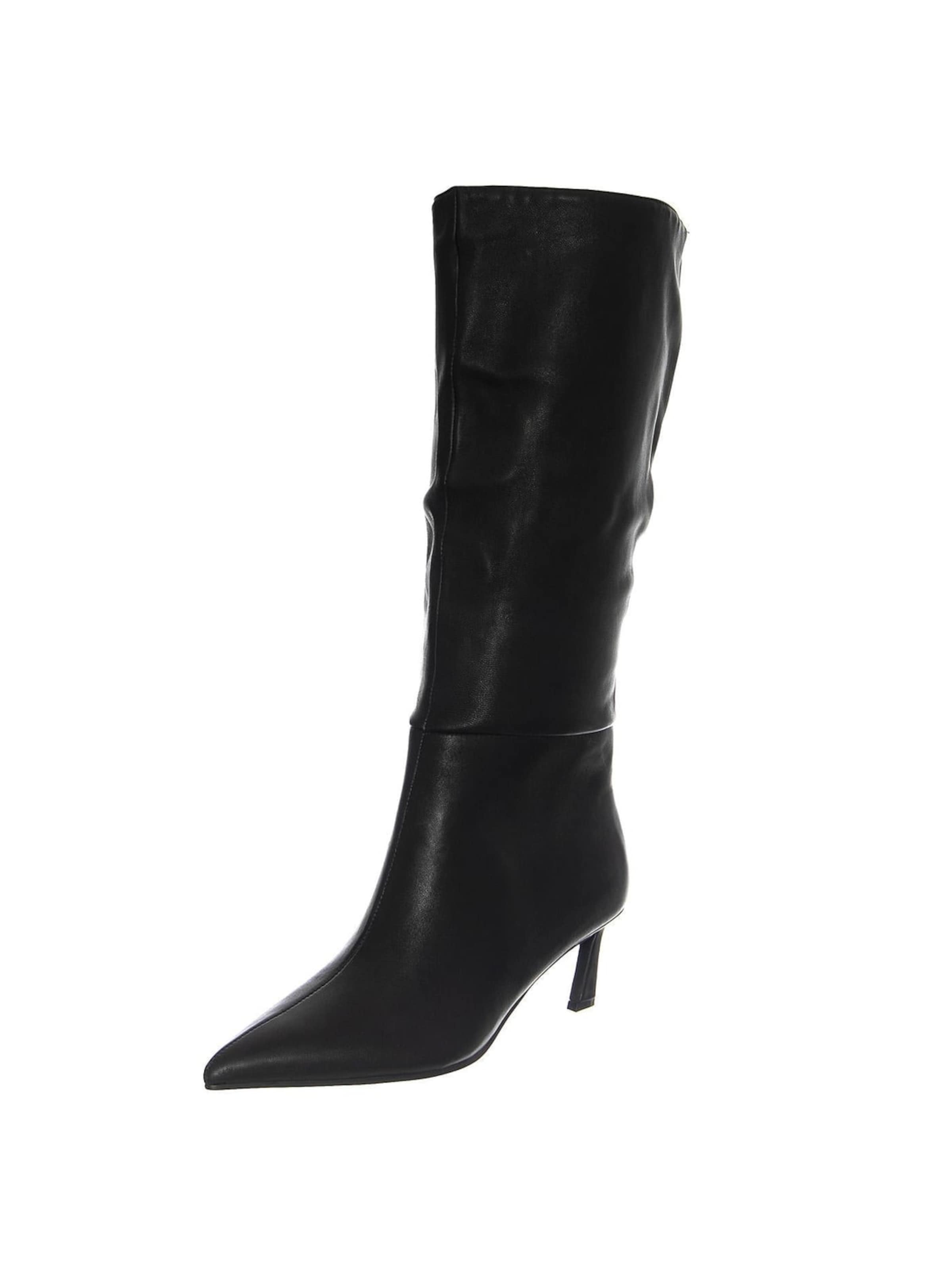 STEVE MADDEN Støvler 'Lavan Black Leather' i sort: forside