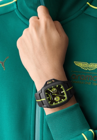 Aston Martin Analog watch ' FLK ' in Black: front