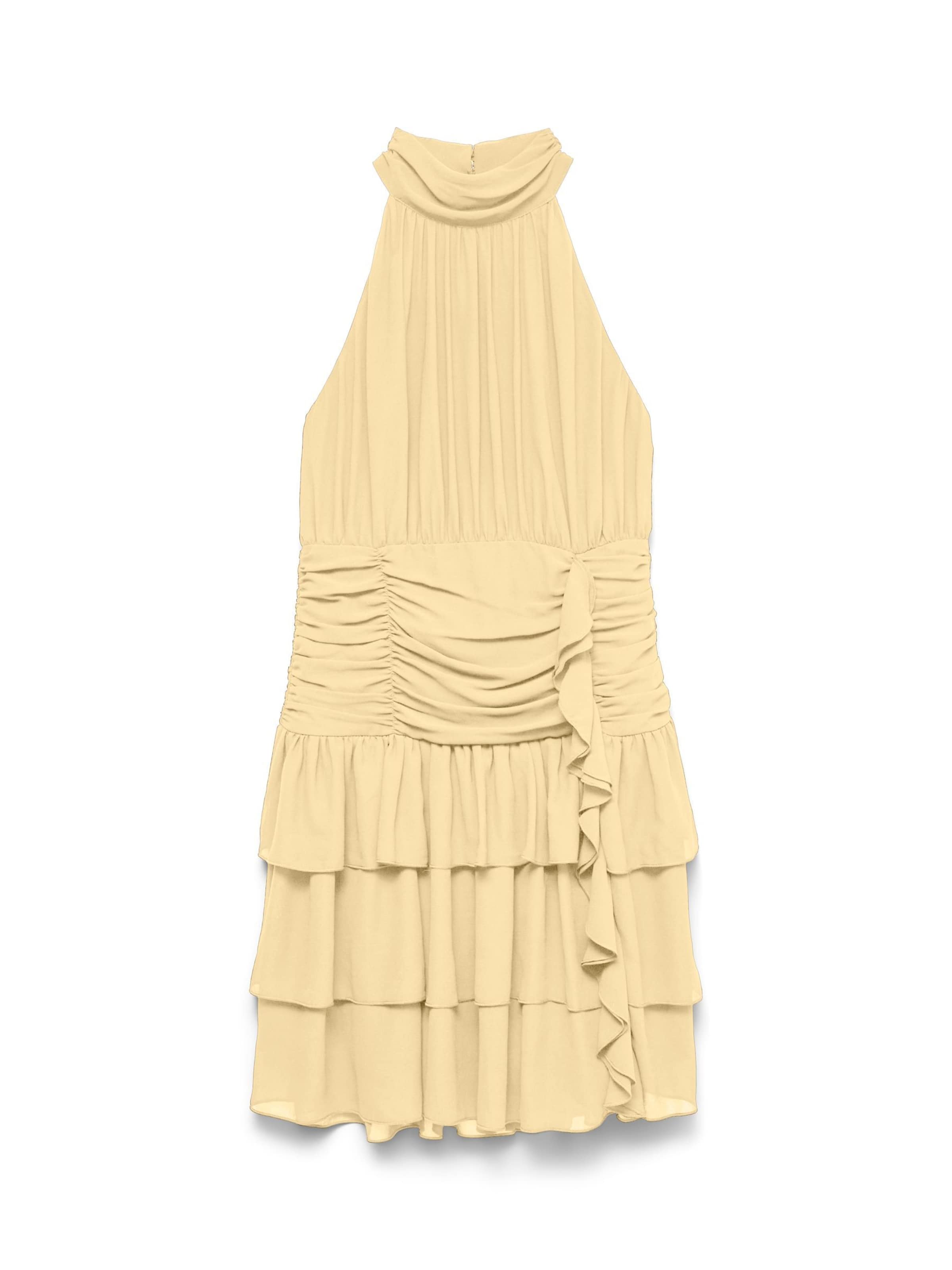 VERO MODA Robe de cocktail 'VMSerena' en jaune clair, Vue avec produit