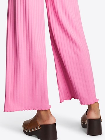 Rich & Royal Široke hlačnice Hlače | roza barva