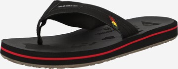 QUIKSILVER Teenslippers 'ISLAND OASIS SQUISH' in Zwart: voorkant