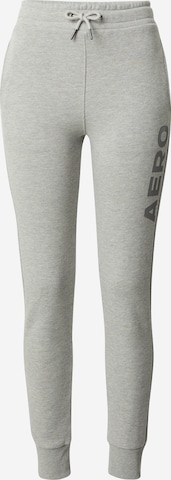 AÉROPOSTALE Tapered Trousers in Grey: front