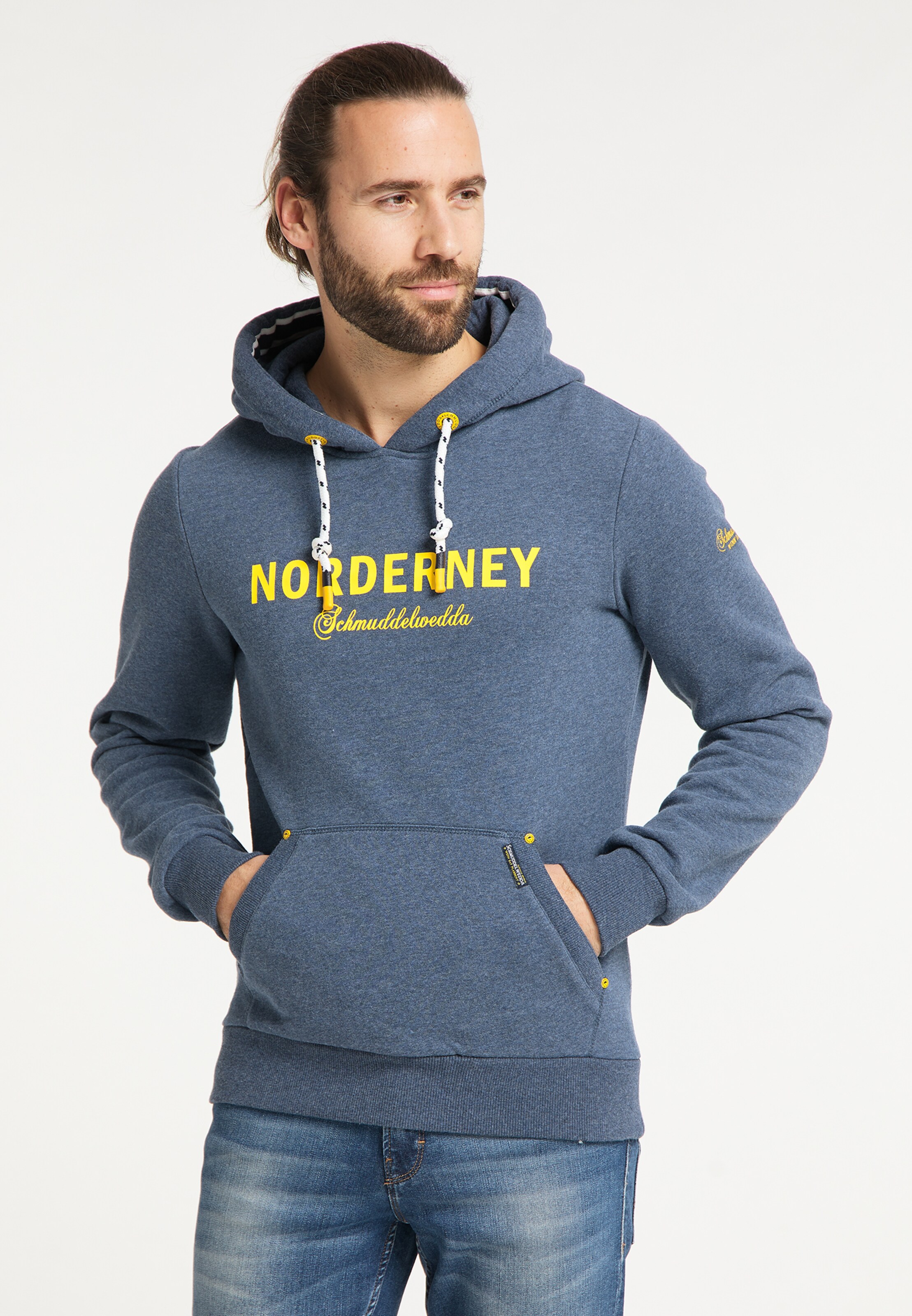 Männer Sweat Schmuddelwedda Sweatshirt 'Norderney' in Blaumeliert - JS82696 Männer Sweat Schmuddelwedda Sweatshirt 'Norderney' in Blaumeliert - JS82696