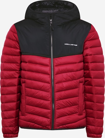 HOLLISTER Winter Jacket in Red: front
