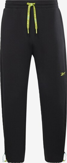 Reebok Pantalon de sport 'Les Mills®' en jaune / noir, Vue avec produit