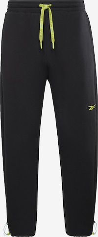Reebok - Tapered Pantalón deportivo 'Les Mills®' en negro: frente