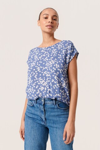 SOAKED IN LUXURY - Blusa en azul: frente