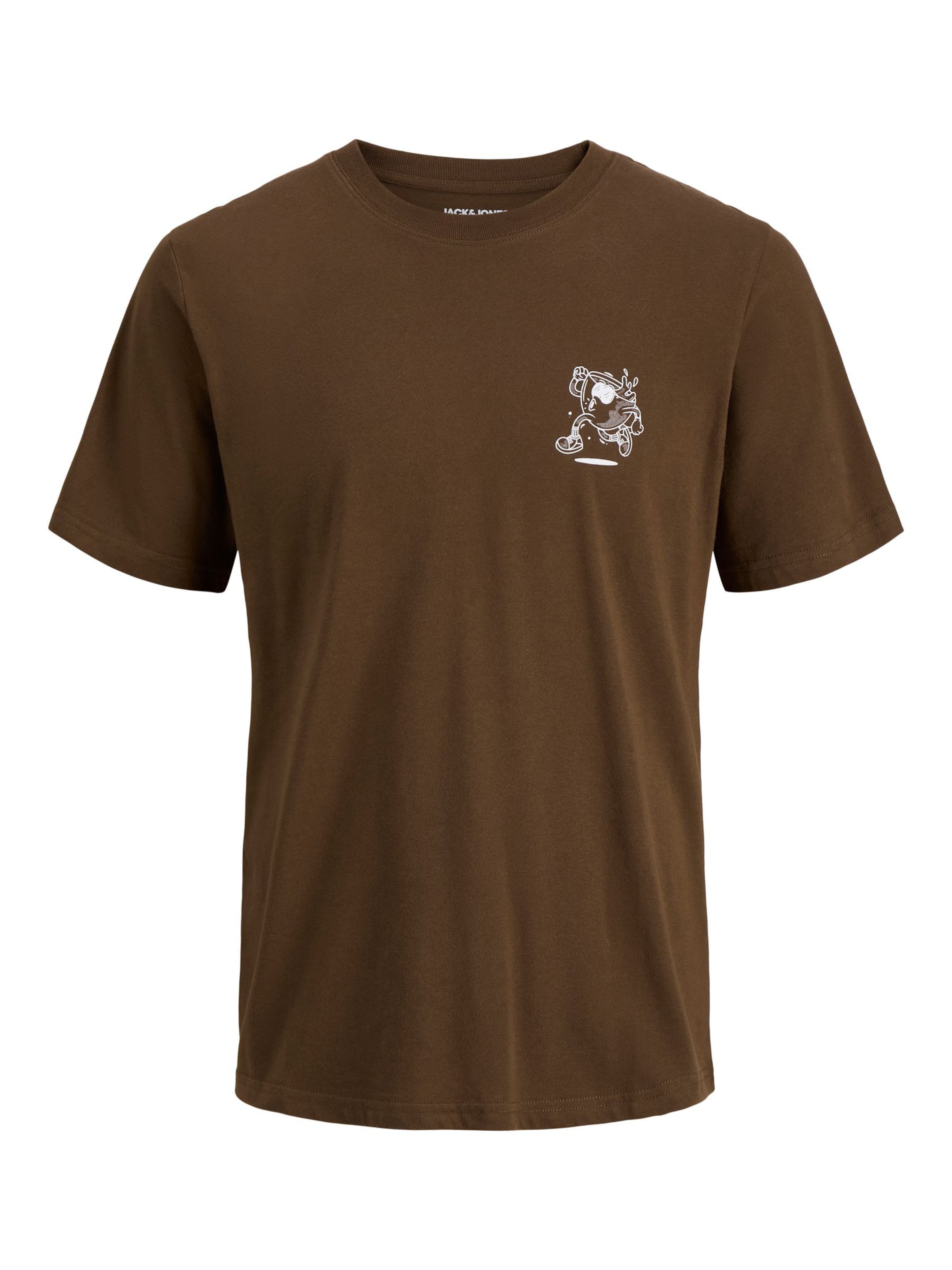 T-Shirt 'JJBrewy' JACK & JONES en marron : devant