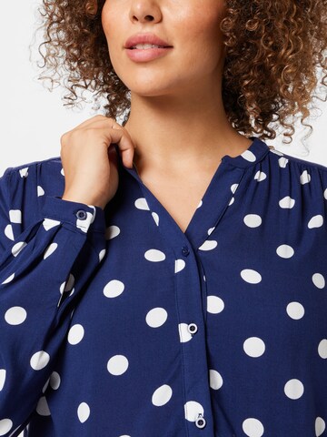 ONLY Carmakoma Blouse 'Anita' in Blauw