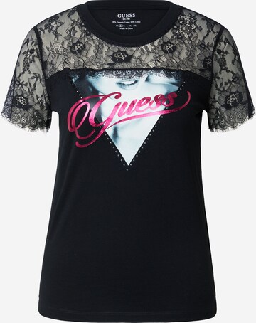 Maglietta di GUESS in nero: frontale