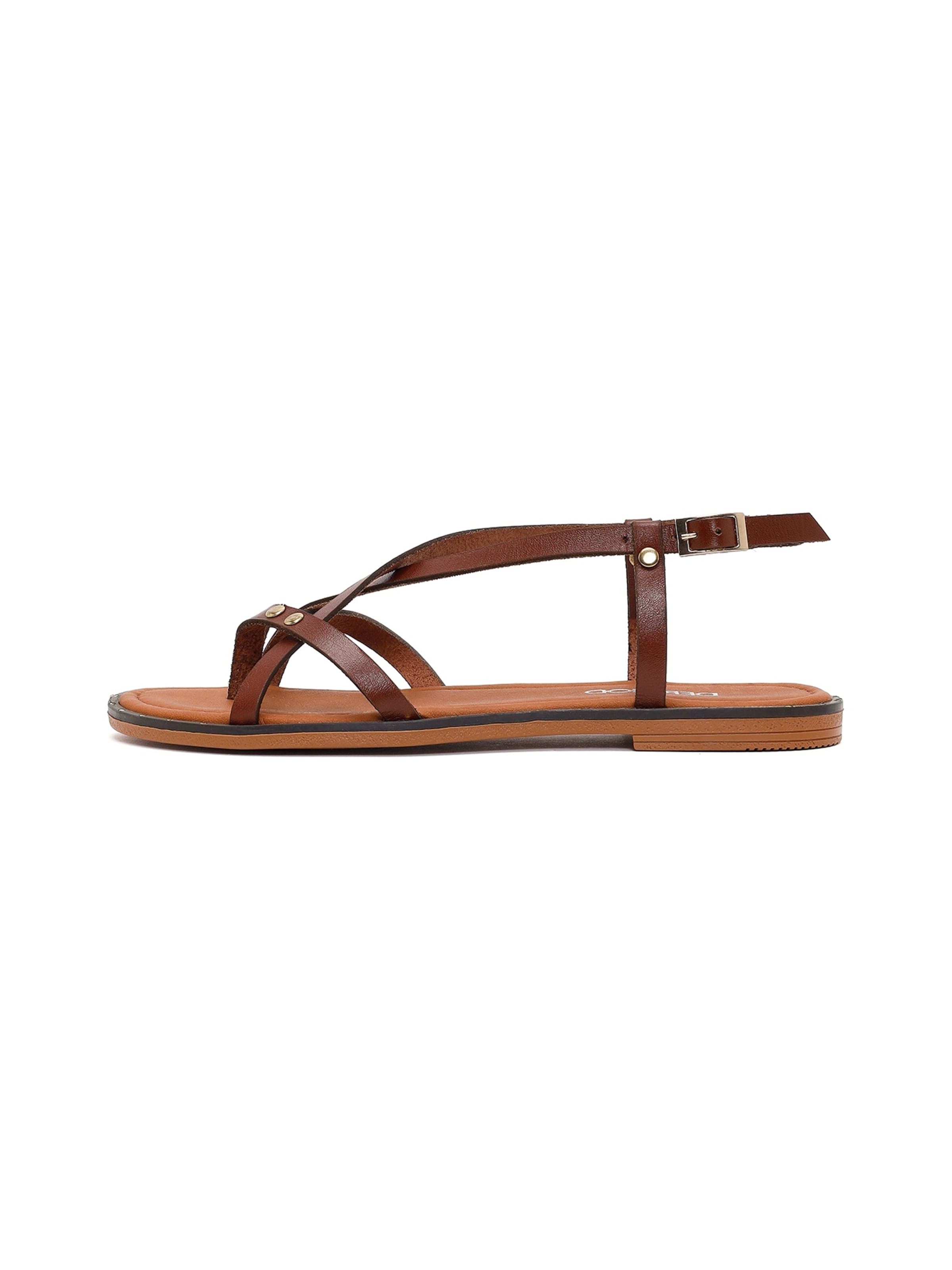 Derimod T-bar sandals in Brown