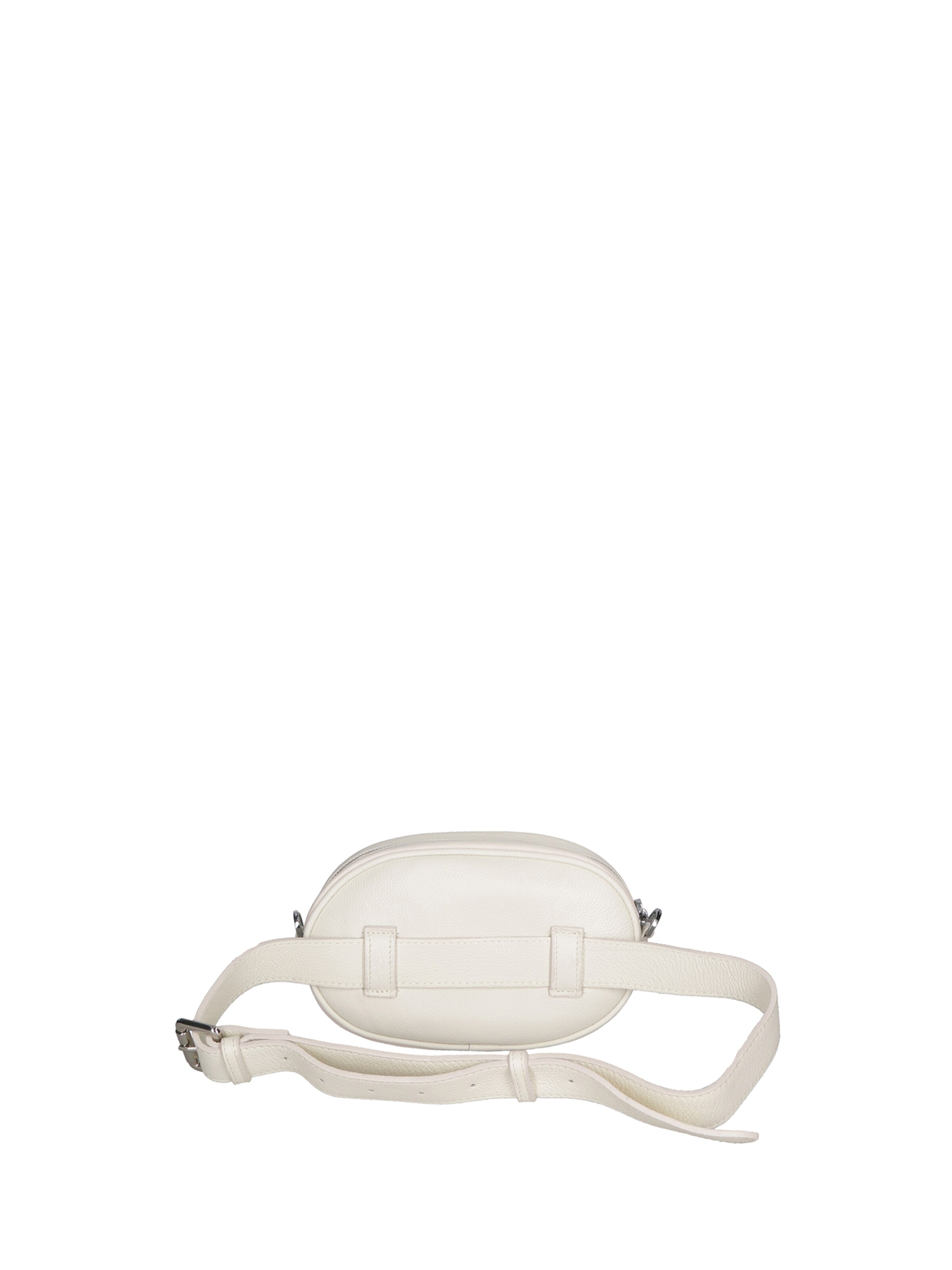 Borsa a tracolla 'Borsa a Tracolla Donna Pelle Dollaro con Zip Virginia Rhinè' di Virginia Rhinè in bianco