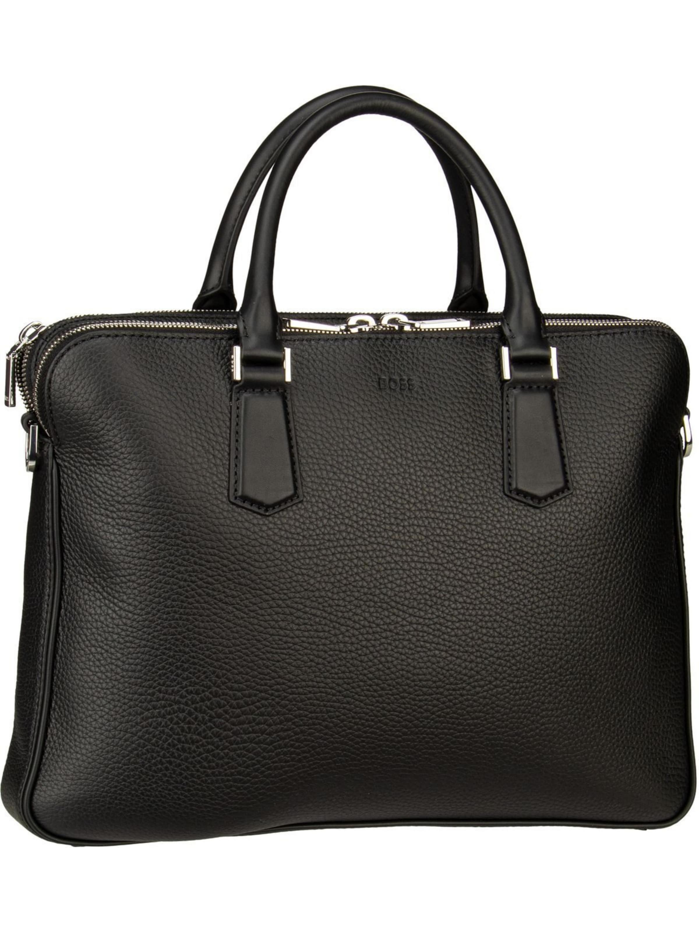 Porte-documents BOSS en noir : devant