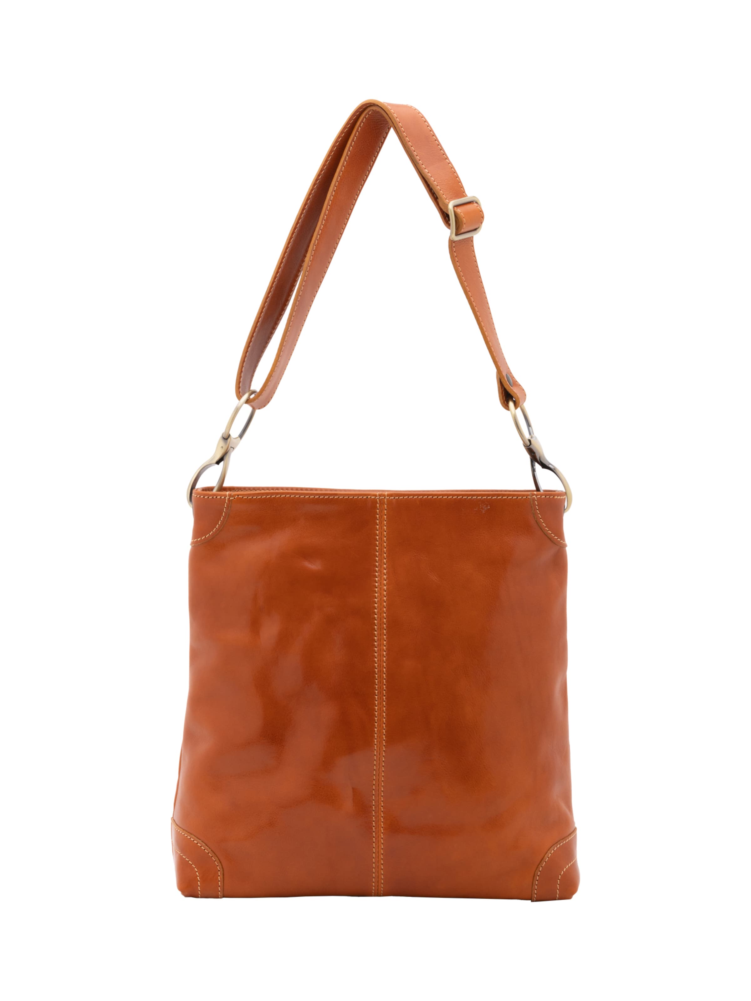 Borsa a spalla 'Borsa a Spalla Donna Pelle Vacchetta Vera - Chiusura Zip Tracolla Regolabile' di I Fratelli in beige