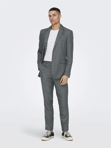 Only & Sons Slim fit Trousers with creases in Grey