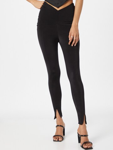 Missguided Skinny Leggings in Zwart: voorkant