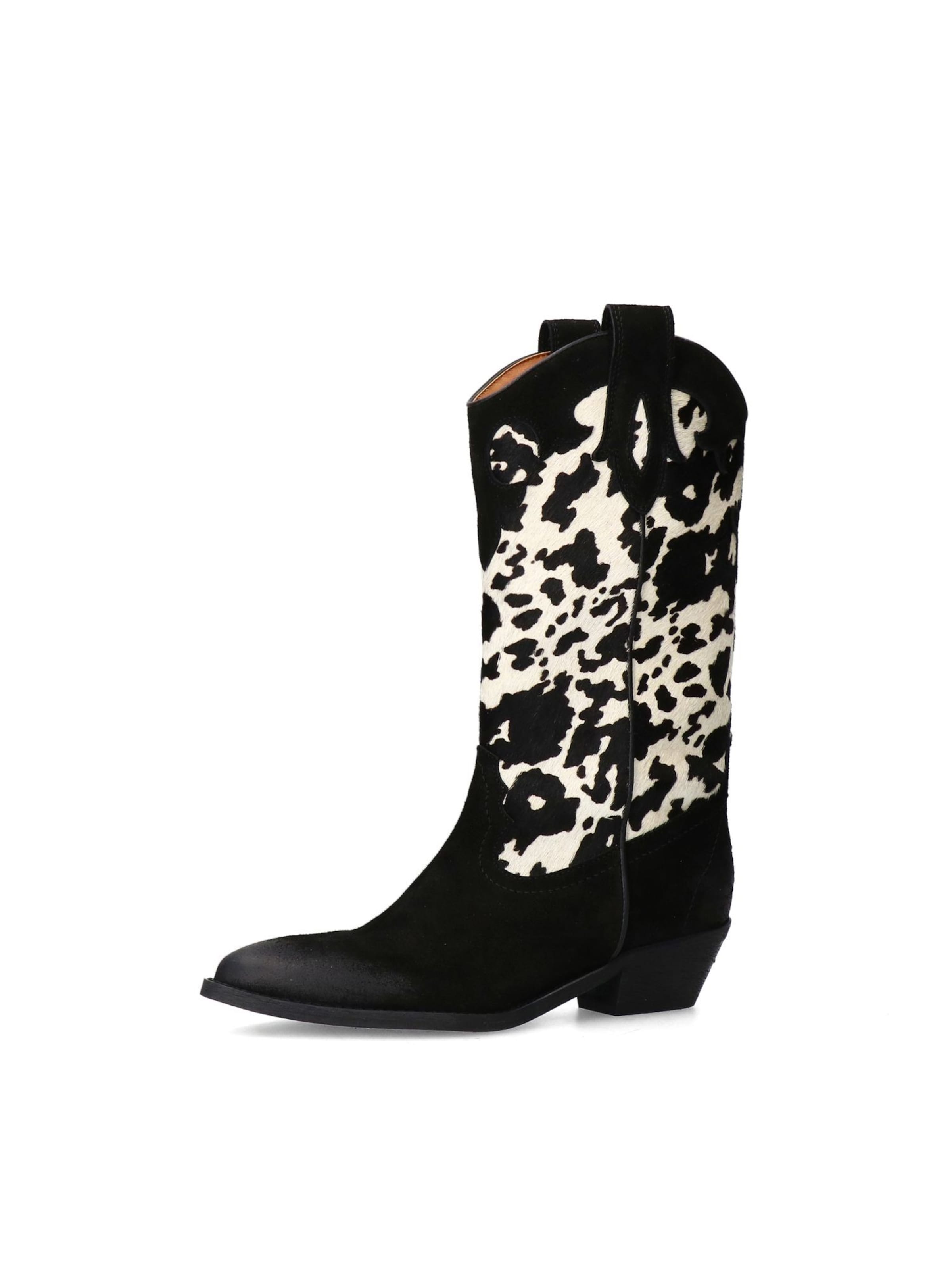 Bottes de cowboy SACHA en noir : devant