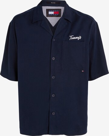 Tommy Jeans Comfort fit Button Up Shirt in Blue: front