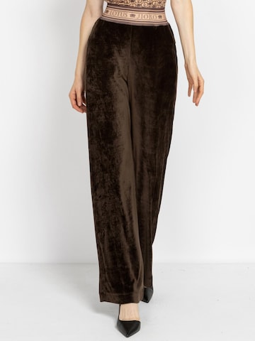 JIORO Wide leg Trousers in Brown