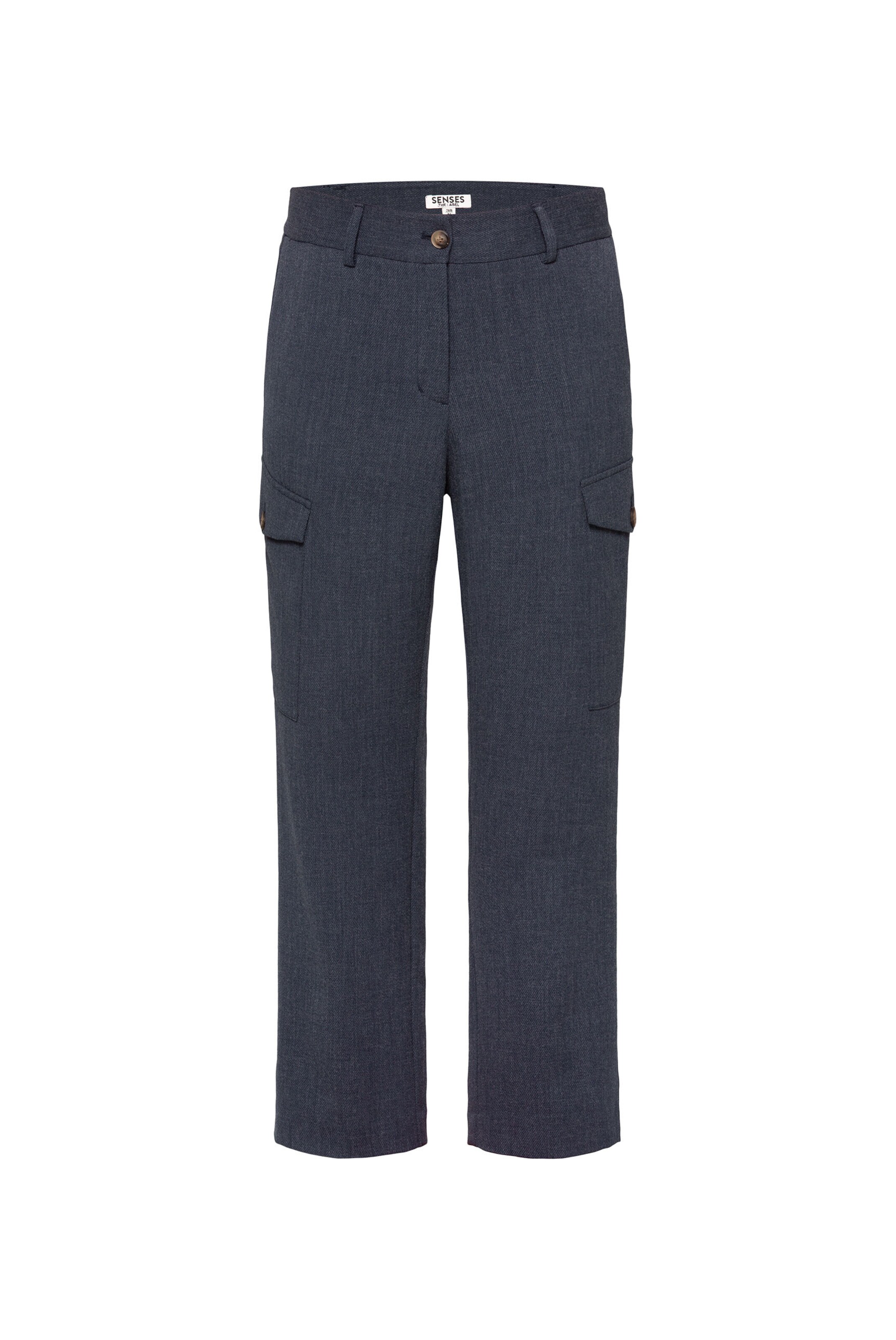 SENSES.THE LABEL Regular Cargo Pants 'Pa:Co' in Blue: front