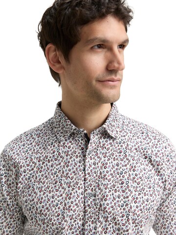 TOM TAILOR Comfort fit Button Up Shirt in White
