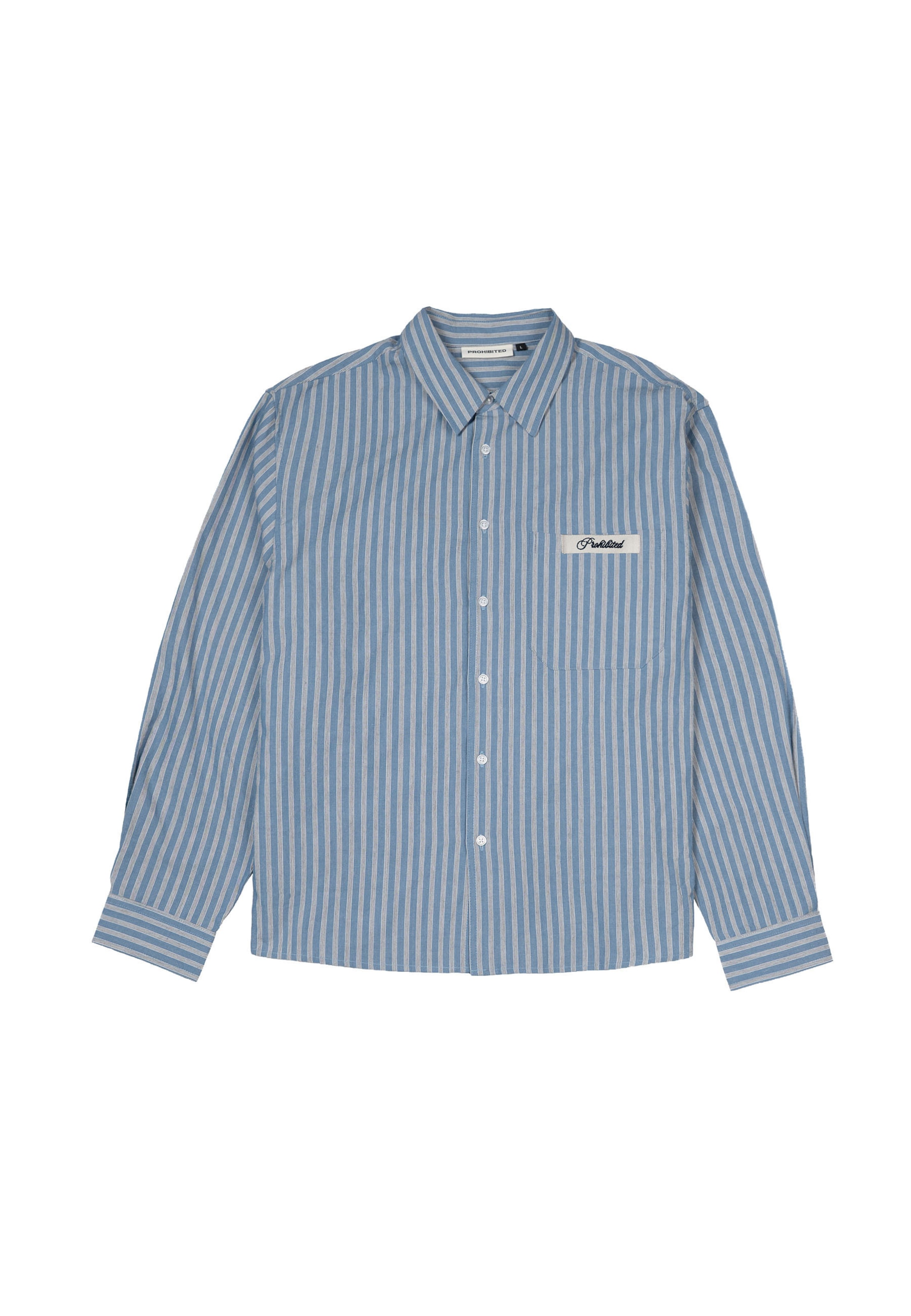 Prohibited - Ajuste regular Camisa 'Drift' en azul: frente