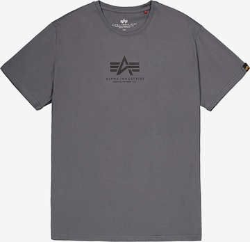 ALPHA INDUSTRIES Shirt 'Basic Mid Logo' in Grey: front