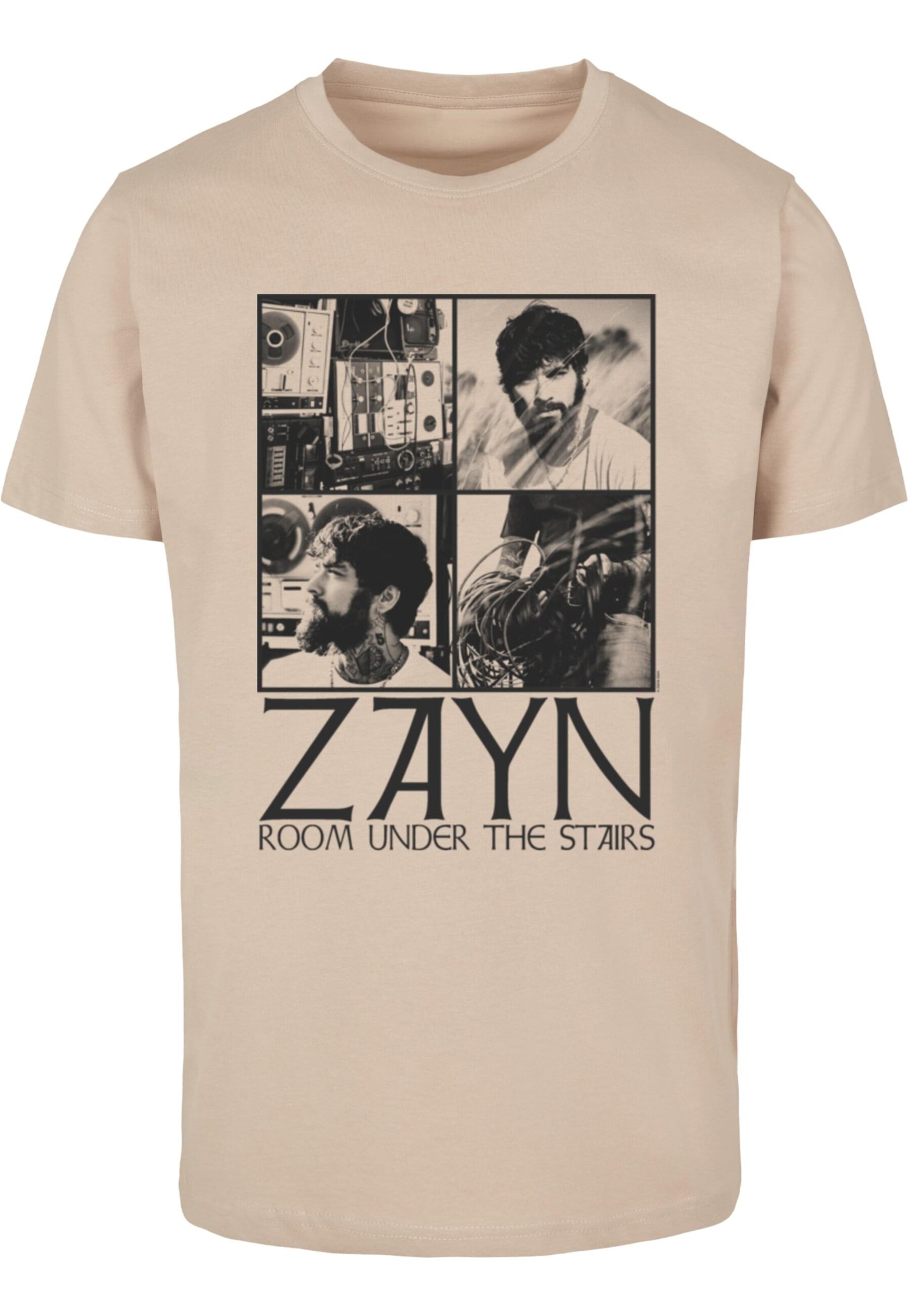 T-Shirt 'Zayn - Quad Collage' Merchcode en beige : devant