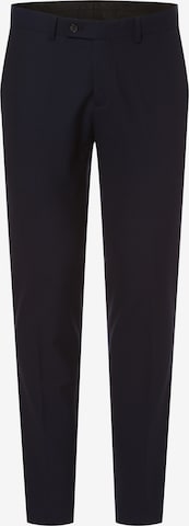 Finshley & Harding Regular Pleated Pants 'Kalifornia' in Blue: front