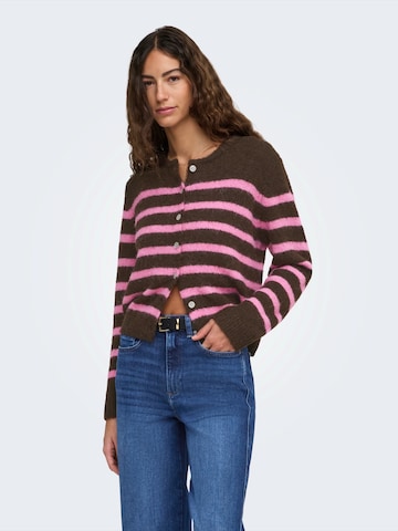 Cardigan 'ONLMAGGIE' ONLY en marron : devant