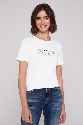 T-shirt Soccx en blanc : devant