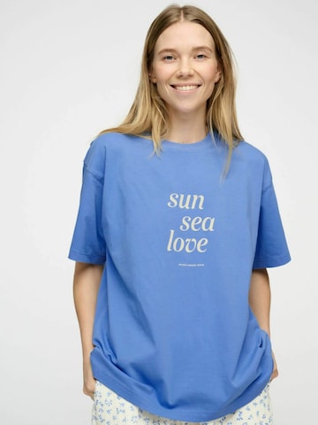 moshi moshi mind Shirts 'Statement' i blå: forside