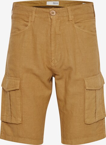 !Solid Regular Cargo Pants in Brown: front