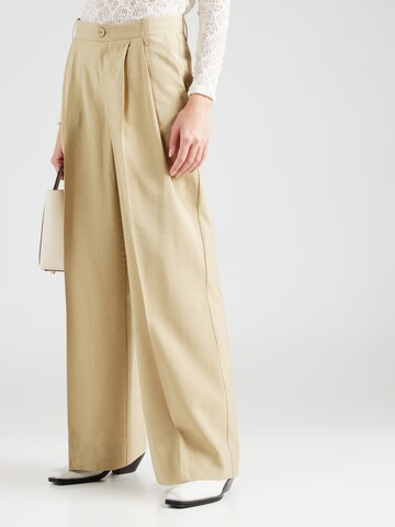 Wide Leg Pantalon à pince 'Delia' Soft Rebels en vert : devant