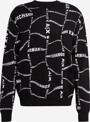 Pulover de la ARMANI EXCHANGE pe negru: față