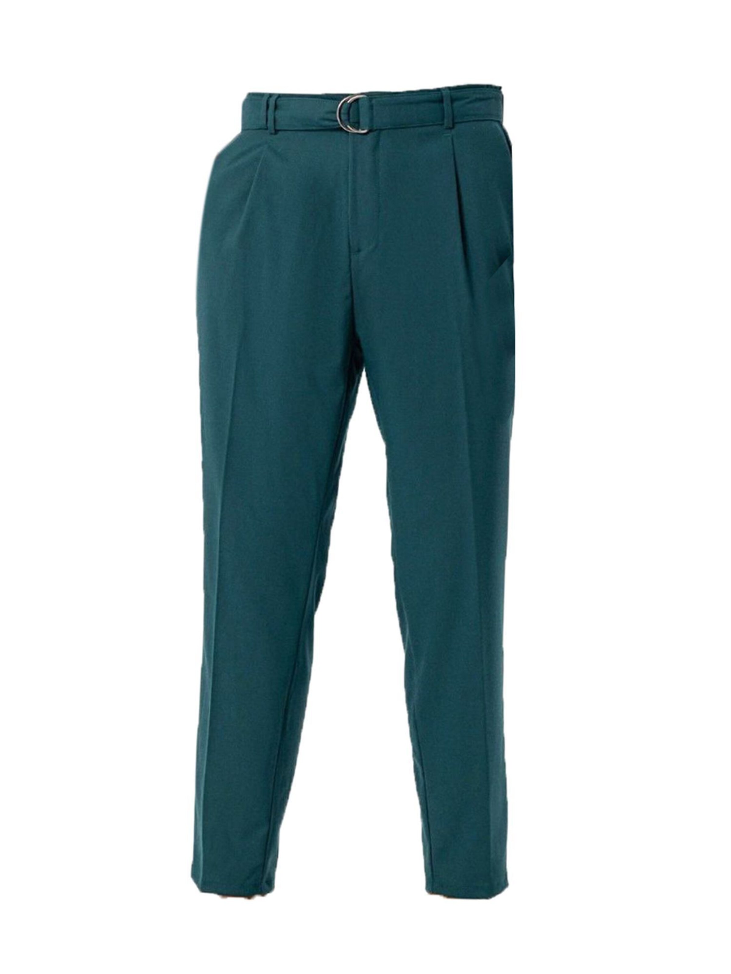 Regular Pantalon à plis Antioch en vert : devant