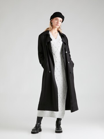 River Island Gebreide jurk in Grijs