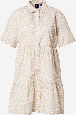 Robe-chemise GAP en beige : devant