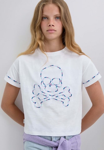 Tricou de la Scalpers pe alb